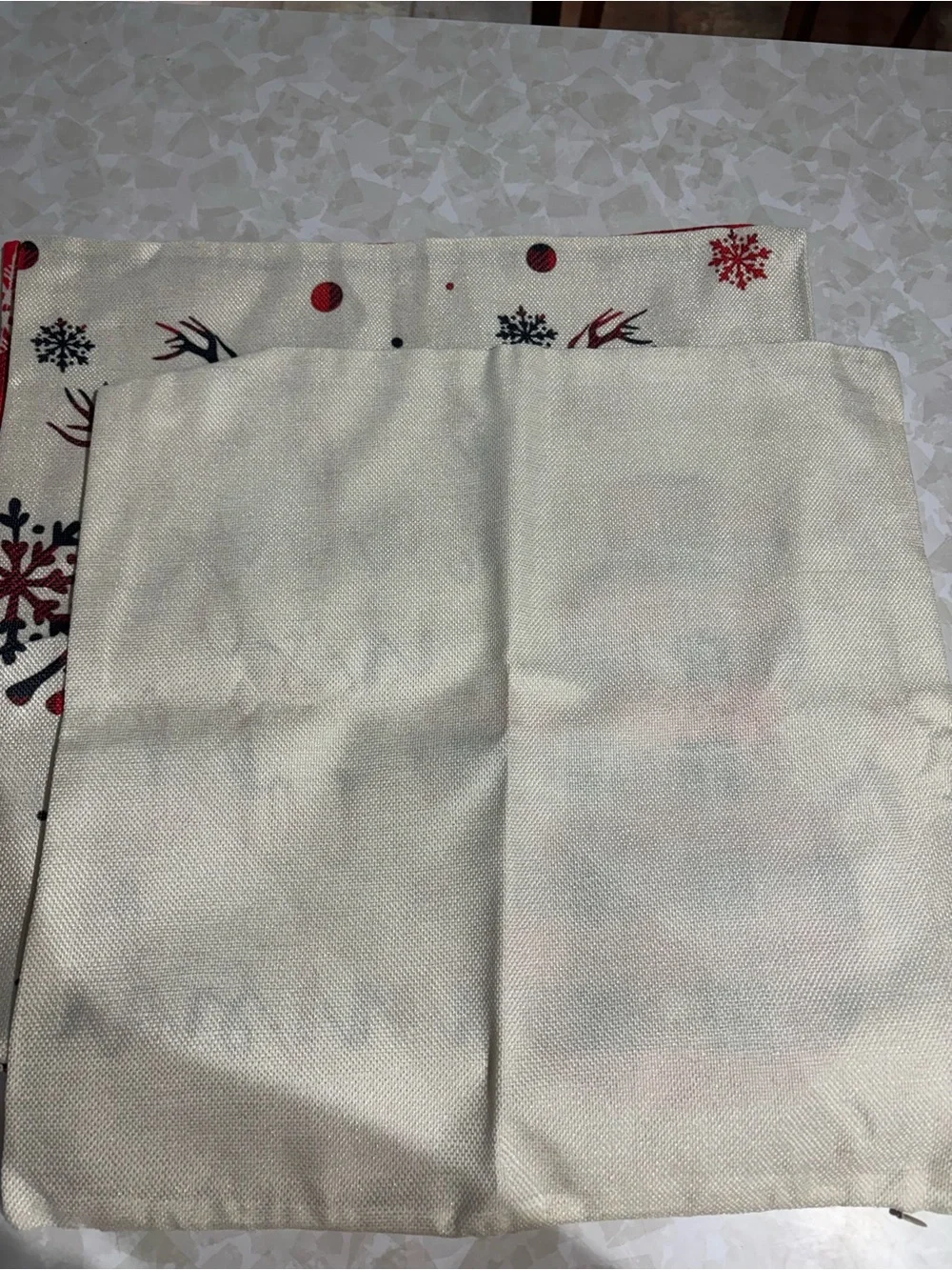 4 Festive Red Buffalo Plaid Christmas Pillow Covers (Covers Only)